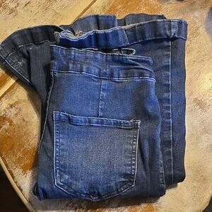 High Rise Dark Wash Flares